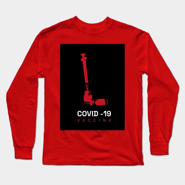 Covid Vaccine Long Sleeve T-Shirt by Kardemirov